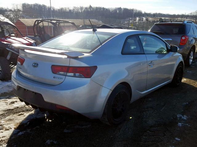 KNAFW6A39A5186966 - 2010 KIA FORTE SX SILVER photo 4