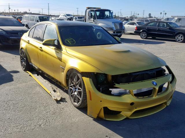 WBS8M9C57H5G42003 - 2017 BMW M3 YELLOW photo 1