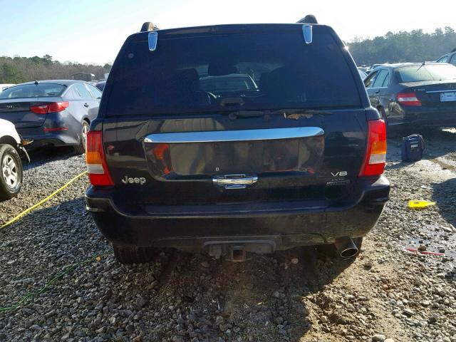 1J4GX58J72C149568 - 2002 JEEP GRAND CHER BLACK photo 9