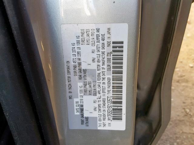 JM1CR293160122970 - 2006 MAZDA 5 GRAY photo 10