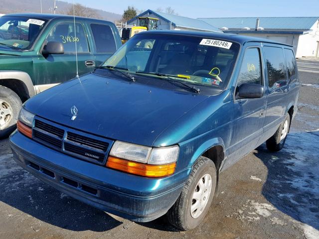 2B4GH2534SR162239 - 1995 DODGE CARAVAN GREEN photo 2