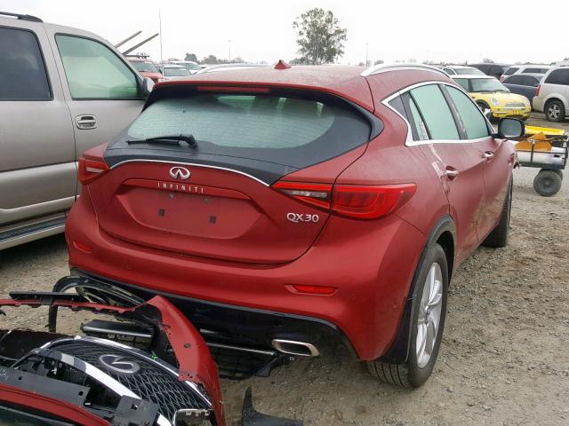 SJKCH5CPXHA015586 - 2017 INFINITI QX30 BASE BURGUNDY photo 4