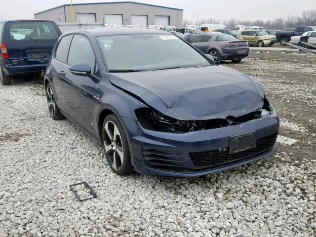 3VWYT7AU1GM068333 - 2016 VOLKSWAGEN GTI S/SE BLUE photo 1