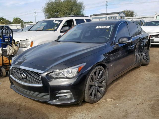 JN1BV7AP8FM333338 - 2015 INFINITI Q50 BASE BLACK photo 2