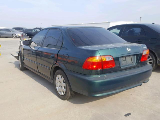 2HGEJ6616XH539719 - 1999 HONDA CIVIC BASE 绿色 照片 3