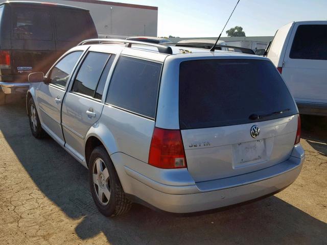 WVWSK61J62W617738 - 2002 VOLKSWAGEN JETTA GLS SILVER photo 3