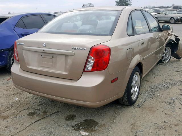 KL5JD56Z45K095417 - 2005 SUZUKI FORENZA S GOLD photo 4