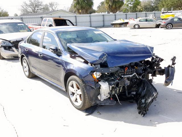 1VWBH7A3XDC005906 - 2013 VOLKSWAGEN PASSAT SE BLUE photo 1