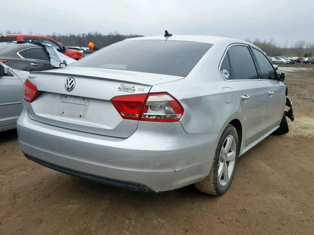 1VWBP7A30DC039386 - 2013 VOLKSWAGEN PASSAT SE SILVER photo 4