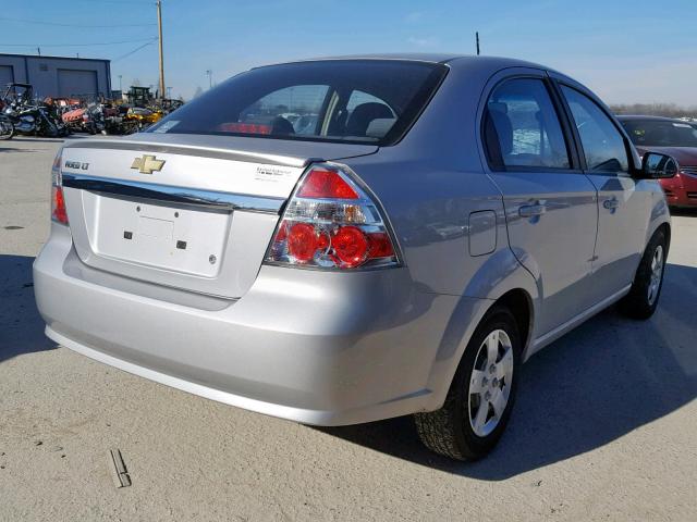 KL1TD5DE7AB097215 - 2010 CHEVROLET AVEO LS SILVER photo 4