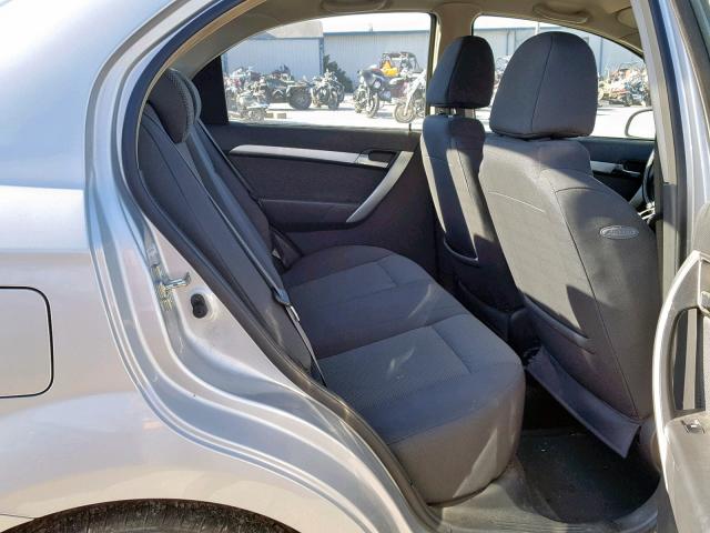 KL1TD5DE7AB097215 - 2010 CHEVROLET AVEO LS SILVER photo 6