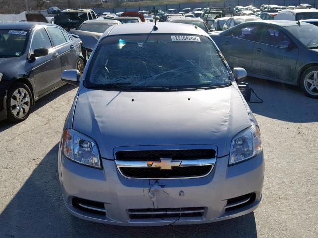 KL1TD5DE7AB097215 - 2010 CHEVROLET AVEO LS SILVER photo 9
