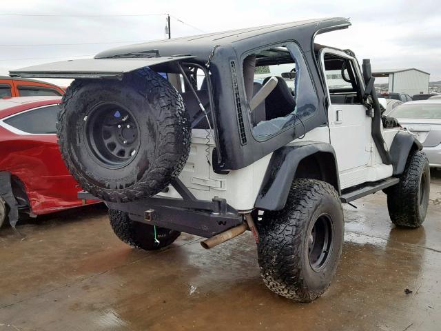 1J4FA49S31P349126 - 2001 JEEP WRANGLER / WHITE photo 4