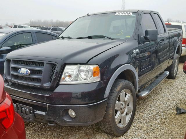 1FTPX14V47FA72283 - 2007 FORD F150 BLACK photo 2