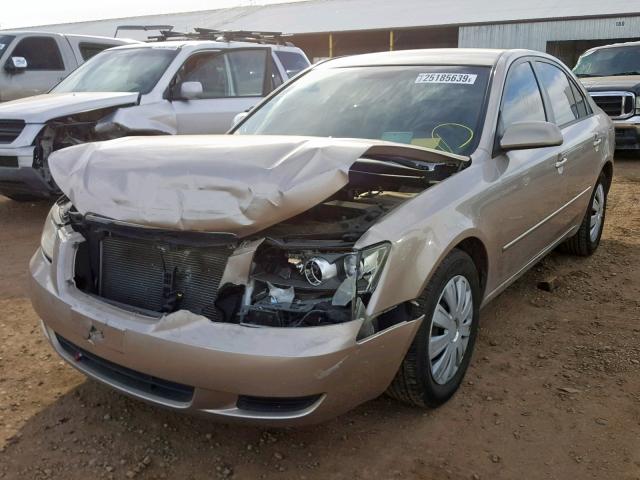 5NPET46C96H069173 - 2006 HYUNDAI SONATA GL TAN photo 2