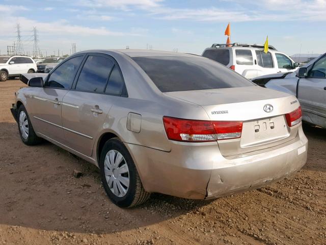 5NPET46C96H069173 - 2006 HYUNDAI SONATA GL TAN photo 3