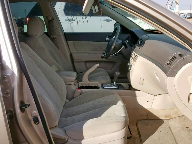 5NPET46C96H069173 - 2006 HYUNDAI SONATA GL TAN photo 5