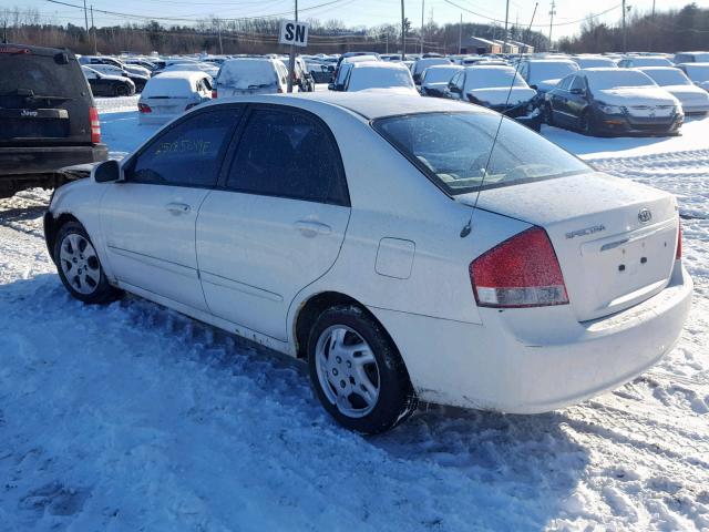 KNAFE222795622825 - 2009 KIA SPECTRA EX WHITE photo 3