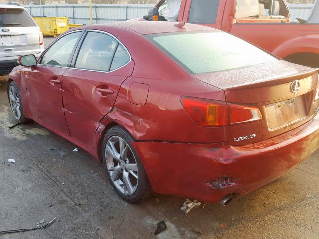 JTHBK262995100233 - 2009 LEXUS IS 250 RED photo 9