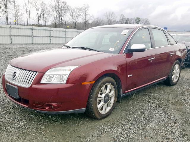 1MEHM42WX8G626978 - 2008 MERCURY SABLE PREM BURGUNDY photo 2