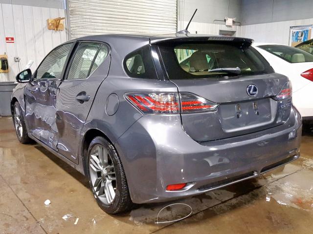 JTHKD5BH8C2120780 - 2012 LEXUS CT 200 GRAY photo 3