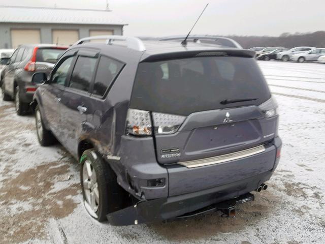 JA4MT41X99Z001369 - 2009 MITSUBISHI OUTLANDER GRAY photo 3