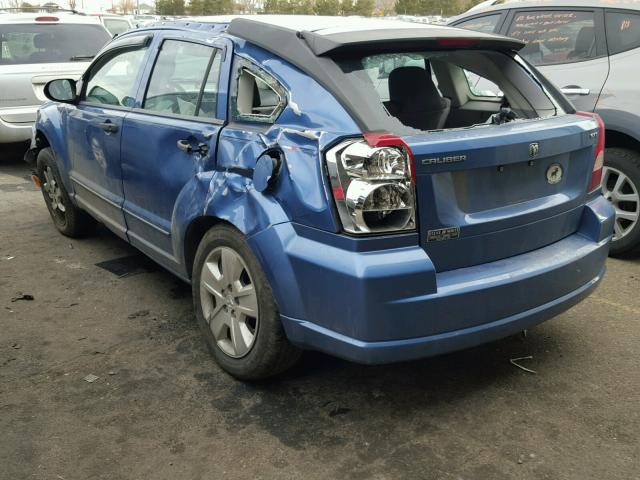 1B3HB48BX7D152561 - 2007 DODGE CALIBER SX BLUE photo 3