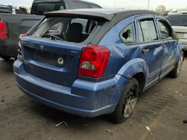 1B3HB48BX7D152561 - 2007 DODGE CALIBER SX BLUE photo 4