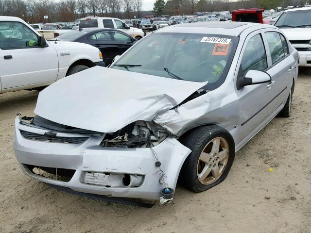 1G1AL58F087109295 - 2008 CHEVROLET COBALT LT SILVER photo 2