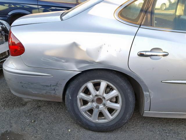 2G4WD532351244905 - 2005 BUICK LACROSSE C SILVER photo 9