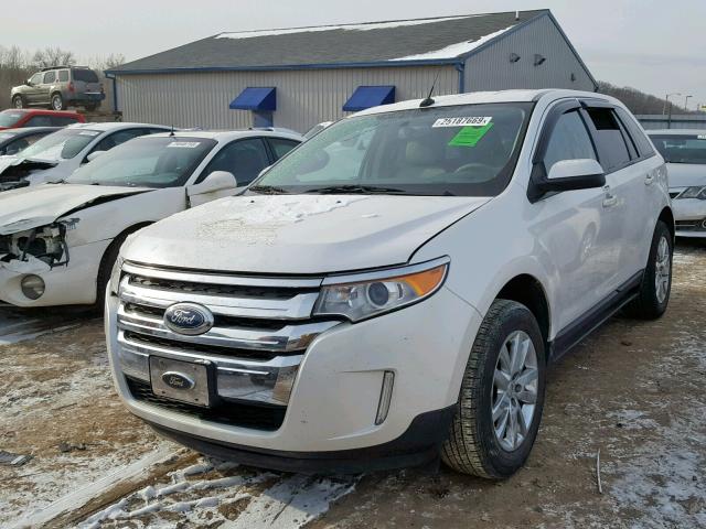 2FMDK3J93DBA94577 - 2013 FORD EDGE SEL WHITE photo 2