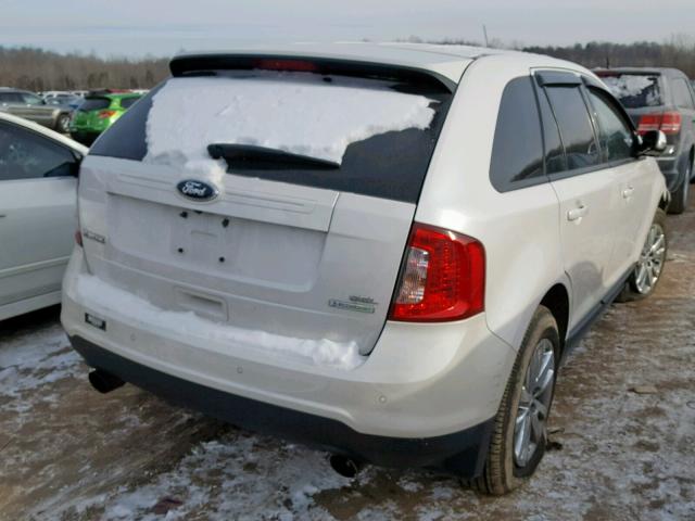 2FMDK3J93DBA94577 - 2013 FORD EDGE SEL WHITE photo 4