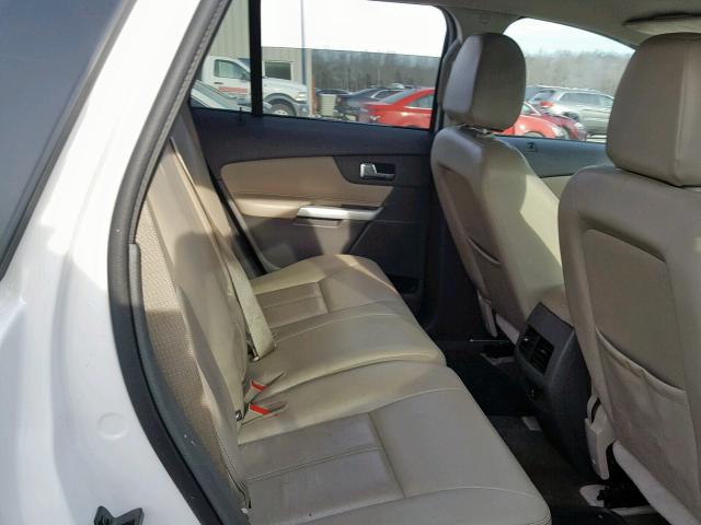 2FMDK3J93DBA94577 - 2013 FORD EDGE SEL WHITE photo 6