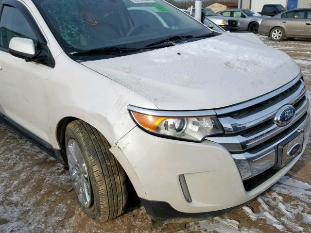 2FMDK3J93DBA94577 - 2013 FORD EDGE SEL WHITE photo 9