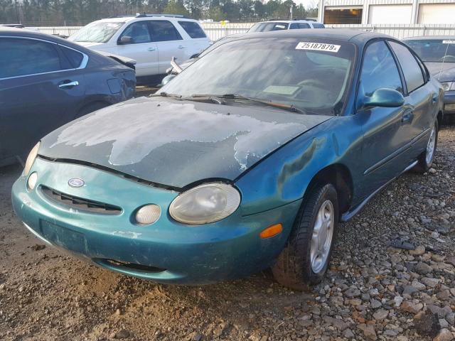 1FALP52U0VA170808 - 1997 FORD TAURUS GL GREEN photo 2