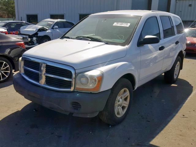 1D4HB38N84F189632 - 2004 DODGE DURANGO ST WHITE photo 2