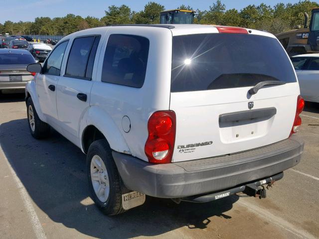 1D4HB38N84F189632 - 2004 DODGE DURANGO ST WHITE photo 3