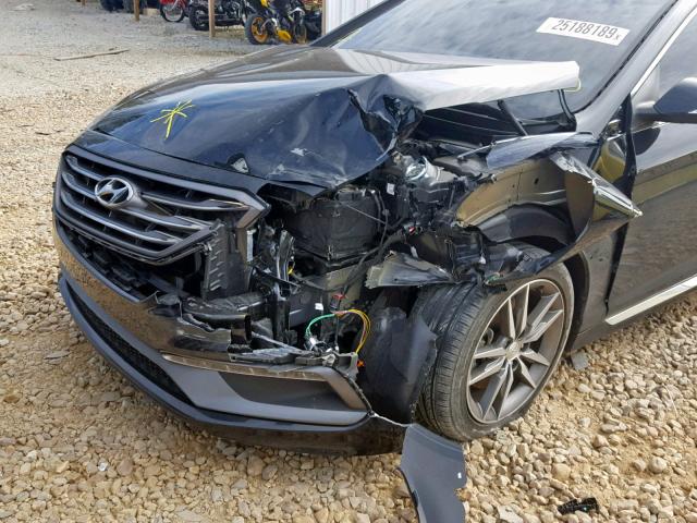 5NPE34AB8HH439711 - 2017 HYUNDAI SONATA SPO BLACK photo 9