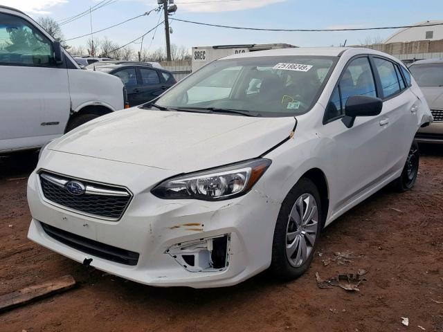 4S3GTAA66J3739369 - 2018 SUBARU IMPREZA WHITE photo 2