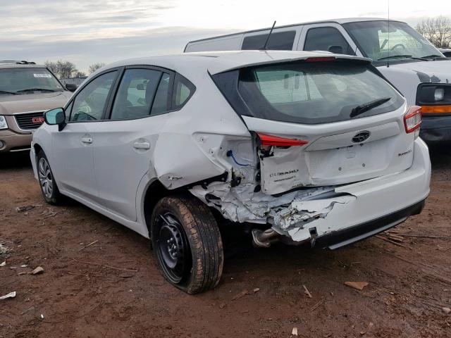 4S3GTAA66J3739369 - 2018 SUBARU IMPREZA WHITE photo 3