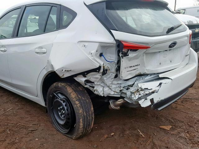 4S3GTAA66J3739369 - 2018 SUBARU IMPREZA WHITE photo 9