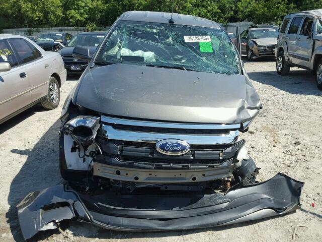 2FMDK3JC5EBA61559 - 2014 FORD EDGE SEL BROWN photo 9