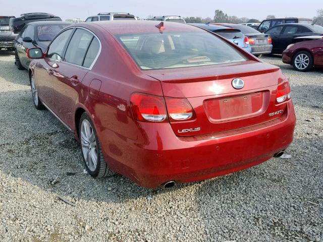 JTHBC96S195020110 - 2009 LEXUS GS 450H RED photo 3