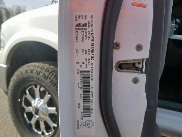 1C6RD7NT1CS192570 - 2012 DODGE RAM 1500 L WHITE photo 10