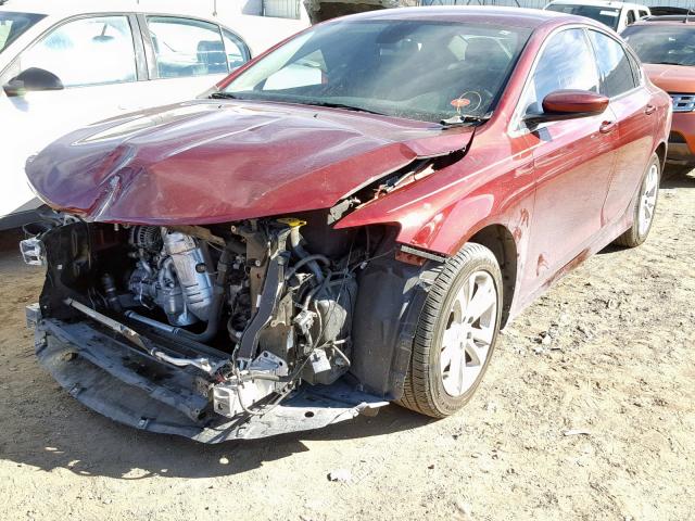 1C3CCCAB8GN110964 - 2016 CHRYSLER 200 LIMITE MAROON photo 2