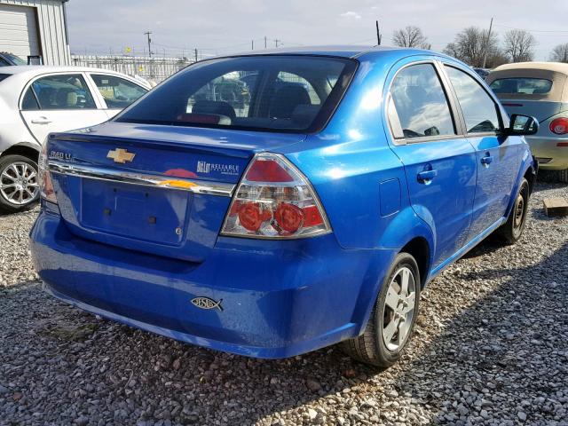 KL1TD5DE4BB230420 - 2011 CHEVROLET AVEO LS BLUE photo 4