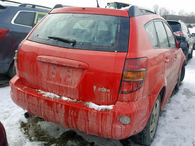 5Y2SL65866Z448314 - 2006 PONTIAC VIBE RED photo 4