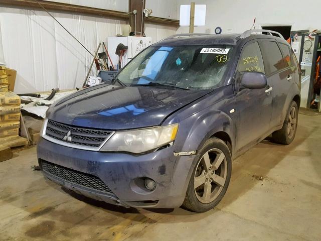 JA4MT41XX7Z602285 - 2007 MITSUBISHI OUTLANDER BLUE photo 2