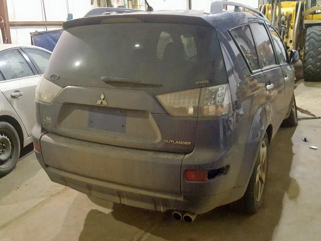 JA4MT41XX7Z602285 - 2007 MITSUBISHI OUTLANDER BLUE photo 4