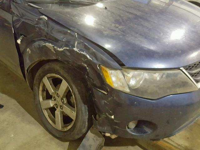 JA4MT41XX7Z602285 - 2007 MITSUBISHI OUTLANDER BLUE photo 9